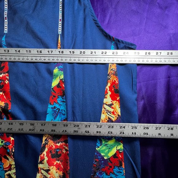 NWOT 📌 Colorful unusually Design  Maxi A-Line Sleeveless Dress - Picture 9 of 14